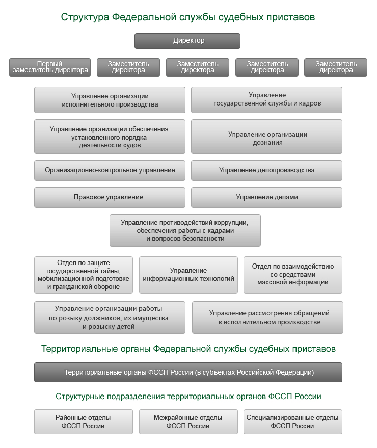 Структура ФССП РФ